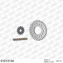 Lade das Bild in den Galerie-Viewer, AFAM Kettensatz 428, golden, 2244kg, HONDA CG 125 K1,K1,K1,A,B,C,D,E 1977-1984