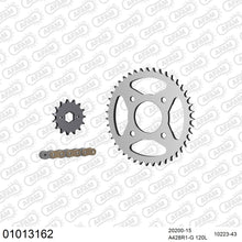 Lade das Bild in den Galerie-Viewer, AFAM Kettensatz 428, golden, 2244kg, HONDA CM 125 C C,D,E,F 1982-1985