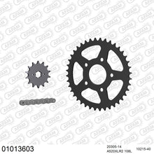 Lade das Bild in den Galerie-Viewer, AFAM Kettensatz 520, X-Ring, 3366kg, HONDA CRM 125 R L,M,N,P,R 1990-1994