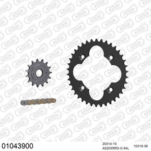 Lade das Bild in den Galerie-Viewer, AFAM Kettensatz 520, X-Ring, golden, 3498kg, HONDA TRX 400 EX X,Y,1,2,3,4 1999-2004