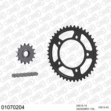 Lade das Bild in den Galerie-Viewer, AFAM Kettensatz 525, X-Ring, 4385kg, HONDA CBF 600 S 4,5,6,7 2004-2007