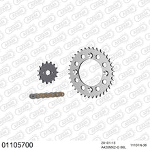 Lade das Bild in den Galerie-Viewer, AFAM Kettensatz 420, golden, 2611kg, Alu, HONDA XR 70 R V,W,X 1997-1999