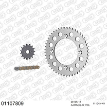 Lade das Bild in den Galerie-Viewer, AFAM Kettensatz 420, golden, 2611kg, Alu, HONDA CR 80 R T,V,W,X,Y,1,2 1996-2002