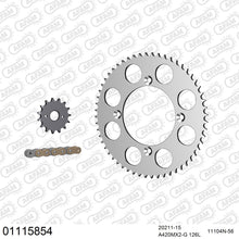 Lade das Bild in den Galerie-Viewer, AFAM Kettensatz 420, golden, 2611kg, Alu, HONDA CRF 150 RB 7,8,9,A,B,C,D,E,F,G,H,J,K 2007-2019