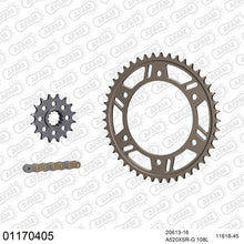 Lade das Bild in den Galerie-Viewer, AFAM Kettensatz 520, X-Ring, golden, 3712kg, Alu, HONDA CBR 600 F 1,2,3,4,5,6,7 2001-2007