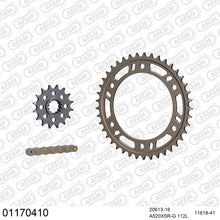 Lade das Bild in den Galerie-Viewer, AFAM Kettensatz 520, X-Ring, golden, 3712kg, Alu, HONDA CBR 600 RR 7,8,9,A,B,C,D,E,F,G,H,J,K 2007-2019