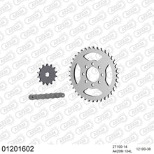 Lade das Bild in den Galerie-Viewer, AFAM Kettensatz 420, 2040kg, YAMAHA DT 50 MX 1986-1987
