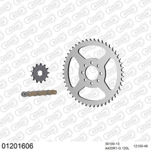 Lade das Bild in den Galerie-Viewer, AFAM Kettensatz 420, golden, 2142kg, YAMAHA DT 50 R 1989-1997