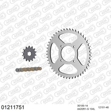 Lade das Bild in den Galerie-Viewer, AFAM Kettensatz 420, golden, 2142kg, YAMAHA RT 100 1993-2003