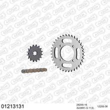 Lade das Bild in den Galerie-Viewer, AFAM Kettensatz 428, golden, 2244kg, YAMAHA RS 125 DX 1976-1981