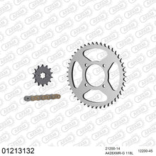 Lade das Bild in den Galerie-Viewer, AFAM Kettensatz 428, X-Ring, golden, 2244kg, YAMAHA YBR 125 ED 2005-2006