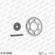 Lade das Bild in den Galerie-Viewer, AFAM Kettensatz 428, golden, 2244kg, YAMAHA DT 125 E 1974-1979