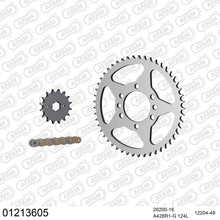 Lade das Bild in den Galerie-Viewer, AFAM Kettensatz 428, golden, 2244kg, YAMAHA DT-Z 125 Tenere 1988-1990