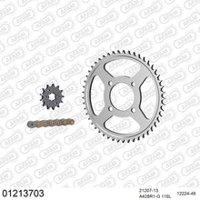 Lade das Bild in den Galerie-Viewer, AFAM Kettensatz 428, golden, 2244kg, YAMAHA TT-R 125 E S,T,V,W,X,Y 2004-2009