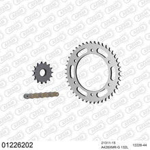 Lade das Bild in den Galerie-Viewer, AFAM Kettensatz 428, X-Ring, golden, 2244kg, YAMAHA YBR 250 2007-2012