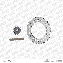 Lade das Bild in den Galerie-Viewer, AFAM Kettensatz 428, golden, 2244kg, Alu, YAMAHA YZ 80 S,T,U,W,A,B,D 1986-1992