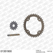 Lade das Bild in den Galerie-Viewer, AFAM Kettensatz 520, X-Ring, golden, 3498kg, Alu, YAMAHA YFZ 450 R,S,T,V,W,X,Y,Z,A,B,D 2003-2013