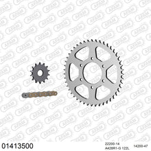 Lade das Bild in den Galerie-Viewer, AFAM Kettensatz 428, golden, 2244kg, SUZUKI DR 125 S Z,D,E 1982-1984