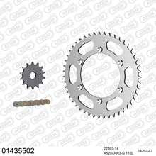 Lade das Bild in den Galerie-Viewer, AFAM Kettensatz 520, X-Ring, golden, 3498kg, SUZUKI DR 350 USA L,M,N,P 1990-1993