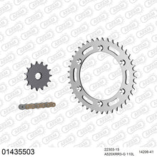 Lade das Bild in den Galerie-Viewer, AFAM Kettensatz 520, X-Ring, golden, 3498kg, SUZUKI DR 350 SE R,S 1994-1995