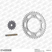 Lade das Bild in den Galerie-Viewer, AFAM Kettensatz 520, X-Ring, golden, 3498kg, SUZUKI DR 350 USA R,S,T,V,W,X 1994-1999
