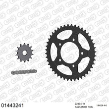 Lade das Bild in den Galerie-Viewer, AFAM Kettensatz 525, X-Ring, 4385kg, SUZUKI GSX-R 400 R L,M,N,P,R,S 1990-1995