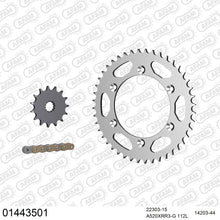 Lade das Bild in den Galerie-Viewer, AFAM Kettensatz 520, X-Ring, golden, 3498kg, SUZUKI DR-Z 400 SE K1 2001-2001