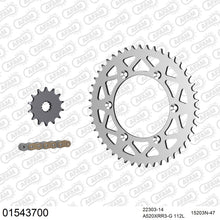 Lade das Bild in den Galerie-Viewer, AFAM Kettensatz 520, X-Ring, golden, 3498kg, Alu, SUZUKI DR-Z 400 E Y,K1,K2,K3,K4,K5,K6,K7 2000-2007