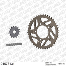 Lade das Bild in den Galerie-Viewer, AFAM Kettensatz 525, X-Ring, 4385kg, Alu, SUZUKI SV 650 N X,Y,K1,K2,K3,K4,K5,K6,K7,K8,K9,L0 1999-2010