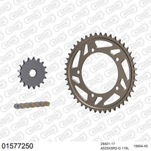 Lade das Bild in den Galerie-Viewer, AFAM Kettensatz 525, X-Ring, golden, 4263kg, Alu, SUZUKI GSX-R 750 K6,K7,K8,K9,L0 2006-2010