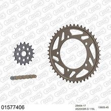 Lade das Bild in den Galerie-Viewer, AFAM Kettensatz 520, X-Ring, golden, 3712kg, Alu, SUZUKI GSX-R 750 K6,K7,K8,K9,L0 2006-2010