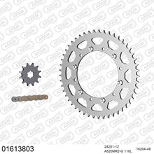 Lade das Bild in den Galerie-Viewer, AFAM Kettensatz 520, golden, 3498kg, KAWASAKI KX 125 L2,L3,L4 2000-2002