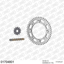 Lade das Bild in den Galerie-Viewer, AFAM Kettensatz 420, golden, 2611kg, Alu, KAWASAKI KX 65 A3,A4,A5,A6,A6F,A7F,A8F,A9F,AAF,ABF,ACF,ADF,AEF,AFF,AGF,AHF,AJF,AKJ,ALF,CMF 2002-2021