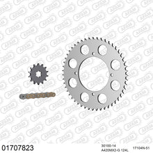 Lade das Bild in den Galerie-Viewer, AFAM Kettensatz 420, golden, 2611kg, Alu, KAWASAKI KX 85 A1,A2 2001-2002