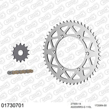 Lade das Bild in den Galerie-Viewer, AFAM Kettensatz 520, X-Ring, golden, 3498kg, Alu, KAWASAKI KLX 300 R A7,A8,A9,A10,A6F,A7F 2002-2007
