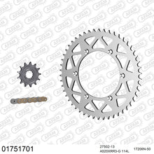 Lade das Bild in den Galerie-Viewer, AFAM Kettensatz 520, X-Ring, golden, 3498kg, Alu, KAWASAKI KLX 450 R A7F,A8F,A9F,AAF,ABF,ACF,ADF,AEF,AFF,AGF,AHF,AJF,AKF,ALF 2007-2020