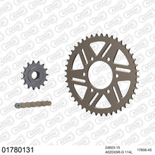 Lade das Bild in den Galerie-Viewer, AFAM Kettensatz 520, X-Ring, golden, 3712kg, Alu, KAWASAKI Z 800 ZR800 ABS BDS,BEF,BFF,BGF 2013-2016