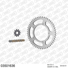 Lade das Bild in den Galerie-Viewer, AFAM Kettensatz 420, golden, 2142kg, APRILIA MX 50 2003-2005