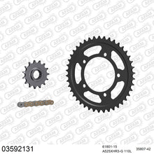 Lade das Bild in den Galerie-Viewer, AFAM Kettensatz 525, X-Ring, golden, 4987kg, APRILIA V4 1100 Tuono Superpole 2021-2021