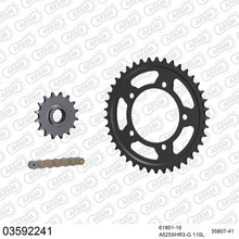 Lade das Bild in den Galerie-Viewer, AFAM Kettensatz 525, X-Ring, golden, 4987kg, APRILIA RSV4 1100 RR 2019-2020
