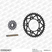 Lade das Bild in den Galerie-Viewer, AFAM Kettensatz 520, X-Ring, golden, 4263kg, APRILIA RSV4 1100 RR 2019-2020
