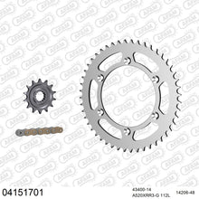 Lade das Bild in den Galerie-Viewer, AFAM Kettensatz 520, X-Ring, golden, 3498kg, SHERCO SE 450 i-R Enduro 4.5i 2013-2013