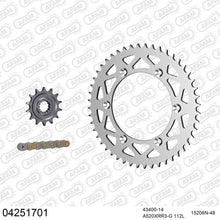 Lade das Bild in den Galerie-Viewer, AFAM Kettensatz 520, X-Ring, golden, 3498kg, Alu, SHERCO SE 450 i-R Enduro 4.5i 2013-2013