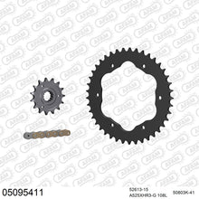 Lade das Bild in den Galerie-Viewer, AFAM Kettensatz 525, X-Ring, golden, 4987kg, DUCATI 1200 R Monster (for sprocket carrier PCD4) 2016-2019