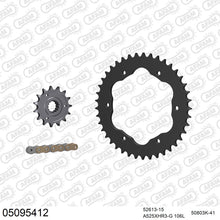 Lade das Bild in den Galerie-Viewer, AFAM Kettensatz 525, X-Ring, golden, 4987kg, DUCATI 1200 S Monster Stripe (for sprocket carrier PCD4) 2017-2018