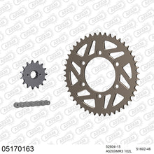 Lade das Bild in den Galerie-Viewer, AFAM Kettensatz 520, X-Ring, 4385kg, Alu, DUCATI 600 Monster Dark 1998-1999