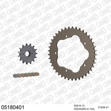 Lade das Bild in den Galerie-Viewer, AFAM Kettensatz 525, X-Ring, golden, 4263kg, Alu, DUCATI 796 Hypermotard (for sprocket carrier PCD2) 2010-2012
