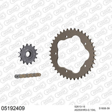 Lade das Bild in den Galerie-Viewer, AFAM Kettensatz 525, X-Ring, golden, 4987kg, Alu, DUCATI 1100 S Monster ABS (for sprocket carrier PCD2) 2009-2010