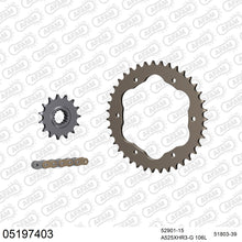 Lade das Bild in den Galerie-Viewer, AFAM Kettensatz 525, X-Ring, golden, 4987kg, Alu, DUCATI 1299 Superleggera (for sprocket carrier PCD4) 2017-2017