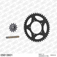 Lade das Bild in den Galerie-Viewer, AFAM Kettensatz 520, golden, 3498kg, GILERA 125 XR2 1990-1993
